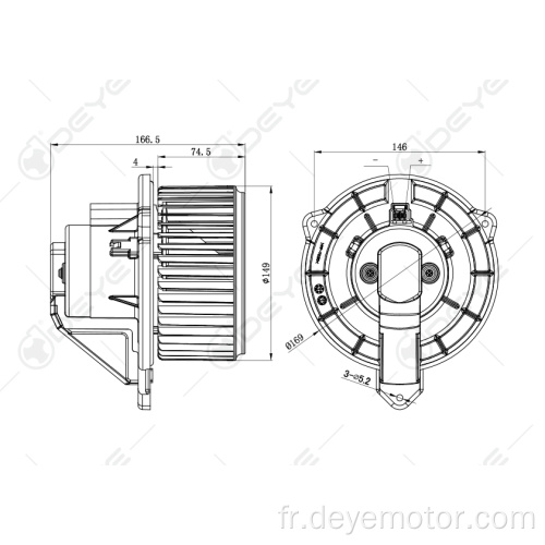 Moteur de soufflante à courant continu pour JEEP GRAND CHEROKEE DODGE